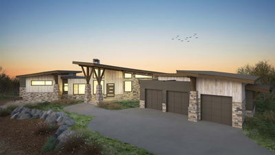 UR Studio single-family residential rendering project.