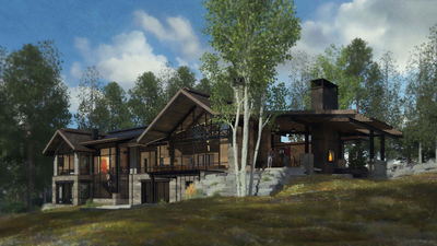 UR Studio single-family residential rendering project.