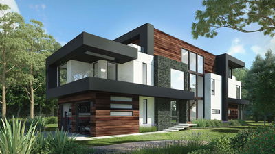 UR Studio single-family residential rendering project.