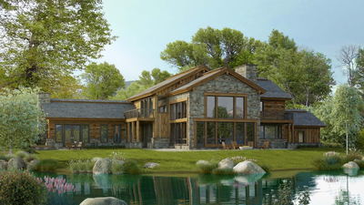 To get started on this rendering set, the client provided a well-notated full set of plans with desired views and reference images for colors and materials. They also provided site photos and specific background images for us to use. After only one round of client markups and some internal adjustments, we finalizing this waterfront property in our Photo-Real finish.