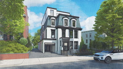 This rendering was done to show what an existing building would look like with an additional story added. The existing building had many architectural details that were replicated on the addition in order to keep the historic feel of the building. 
