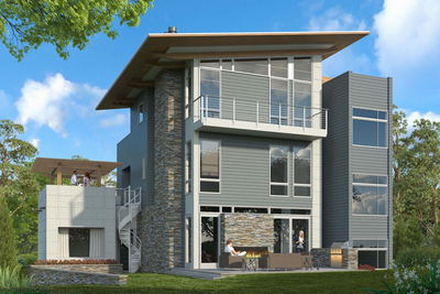 UR Studio single-family residential rendering project.