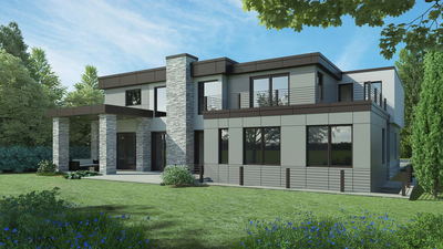 UR Studio single-family residential rendering project.